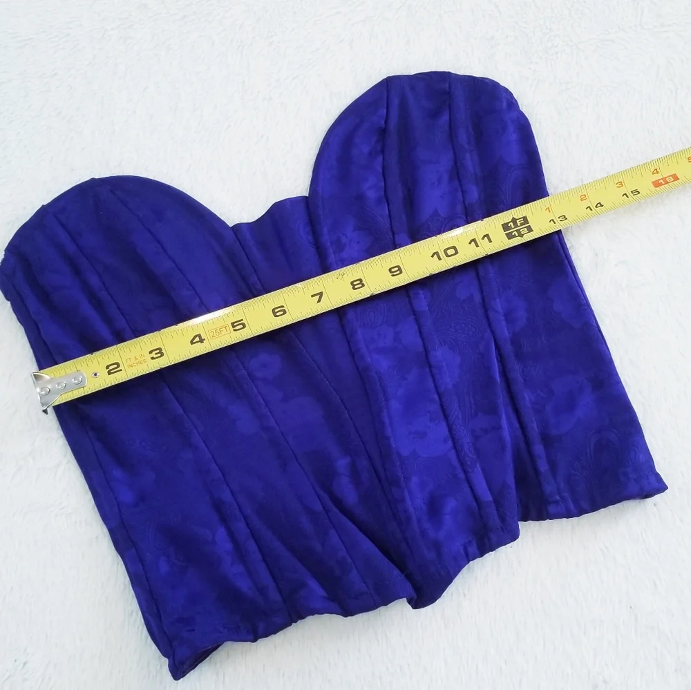 Victoria's Secret Vintage Floral Paisley Print Strapless Corset Bustier - Picture 3 of 12